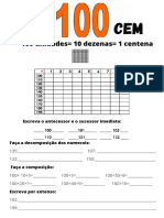 CEM.100 Unidades 10 Dezenas 1 Centena