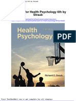 Test Bank For Health Psychology 6th by Straub