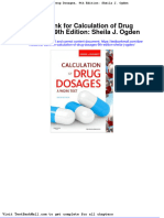 Test Bank For Calculation of Drug Dosages 9th Edition Sheila J Ogden