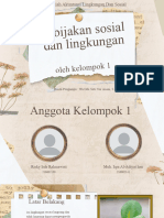 Kelompok 1 - Kebijakan Sosial Dan Lingkungan