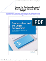 Solution Manual For Business Law and The Legal Environment Version 2 0 by Mayer