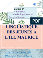 Présentation Linguistique Lundi 6.11