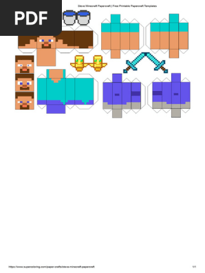 Steve Minecraft Papercraft _ Free Printable Papercraft Templates