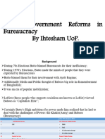 butto bureaucracy reforms (Ihtesham UoP)