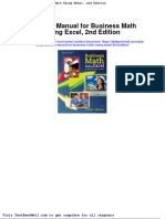Solution Manual For Business Math Using Excel 2nd Edition