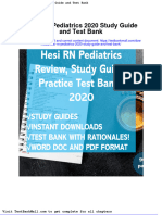 Hesi RN Pediatrics 2020 Study Guide and Test Bank