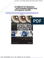 Solution Manual For Business Statistics 2nd Canadian Edition Ken Black Ignacio Castillo