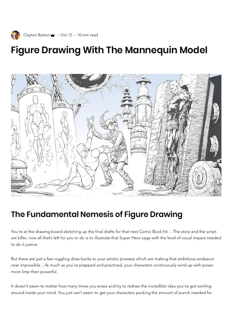 Figure Drawing With The Mannequin Model | PDF | Figure Drawing
