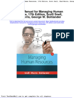 Solution Manual For Managing Human Resources 17th Edition Scott Snell Shad Morris George W Bohlander