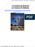 Test Bank For Calculus For Business Economics Social Life Sciences 11th Edition Laurence D Hoffmann