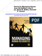 Solution Manual For Managing Human Resources 9th Edition Luis R Gomez Mejia David B Balkin Kenneth P Carson 519