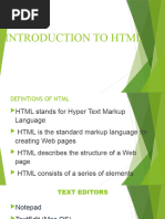 Introduction To HTML 2