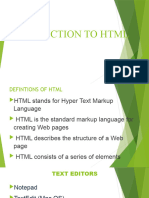 Introduction To HTML 2