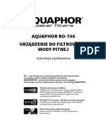 Aquaphor Ro-70S Urządzenie Do Filtrowania Wody Pitnej: Instrukcja Użytkowania
