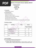 CBSE Class 12 Computer Science Syllabus 2023 24