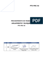 PTS-MEC-02 Procedimiento Aislamiento y Bloqueo - Revisión 00