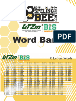 Word Bank Final 2023 Spelling Bee