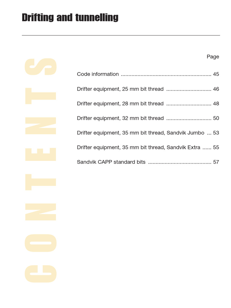 Bit Selection for Drifter Equipment | PDF | Cutting Tools | Crafts