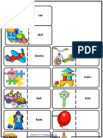 Toys Vocabulary Esl Printable Dominoes Game For Kids