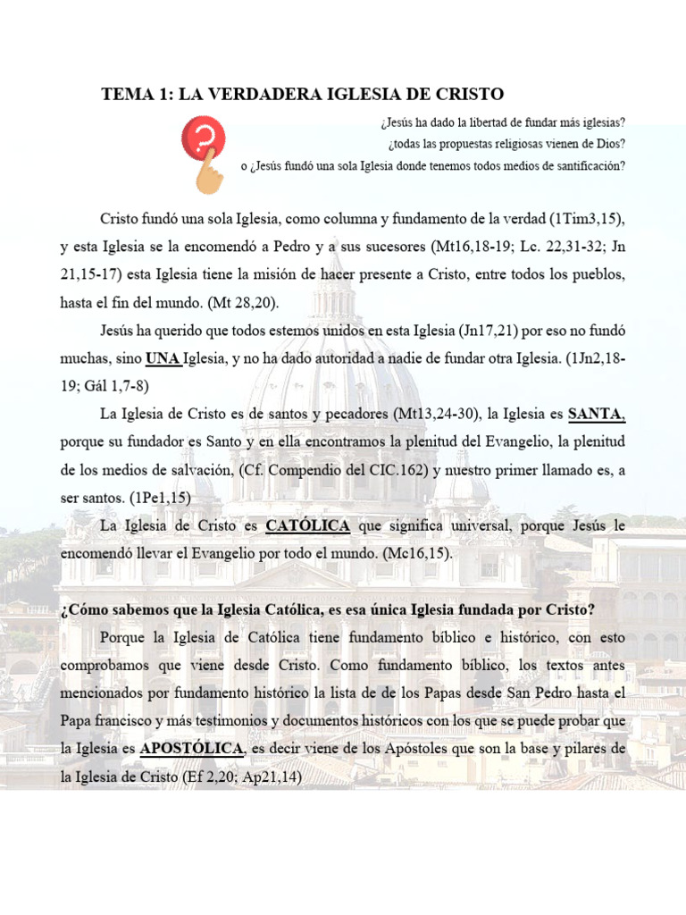 La Verdadera Iglesia de Cristo | PDF