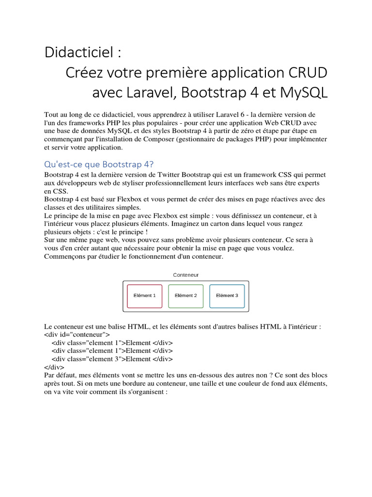 CRUD avec Laravel et Bootstrap 4 | PDF | Bootstrap (Front End Framework ...