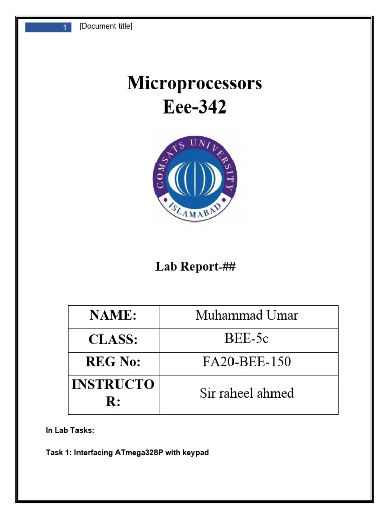 Fa20-Bee-150 MP Lab Report - 06 | PDF | Computing | Information Technology