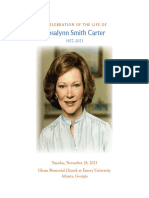 Rosalynn Smith Carter Memorial Program