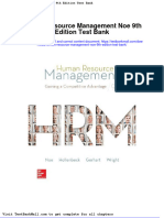 Human Resource Management Noe 9th Edition Test Bank
