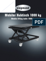Instructions Mobile Lifting Table 1000
