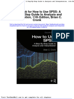 Test Bank For How To Use Spss A Step by Step Guide To Analysis and Interpretation 11th Edition Brian C Cronk 2