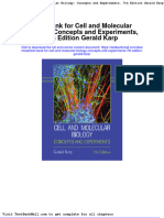 Test Bank For Cell and Molecular Biology Concepts and Experiments 7th Edition Gerald Karp