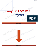 Day 36 Lecture 1 Physics Part 1