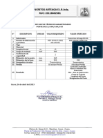 Tabla de Datos Técnicos Garantizados - 13 300