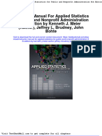 Instructor Manual For Applied Statistics For Public and Nonprofit Administration 8th Edition by Kenneth J Meier Author Jeffrey L Brudney John Bohte