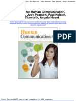 Test Bank For Human Communication 6th Edition Judy Pearson Paul Nelson Scott Titsworth Angela Hosek