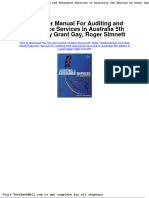 Instructor Manual For Auditing and Assurance Services in Australia 5th Edition by Grant Gay Roger Simnett