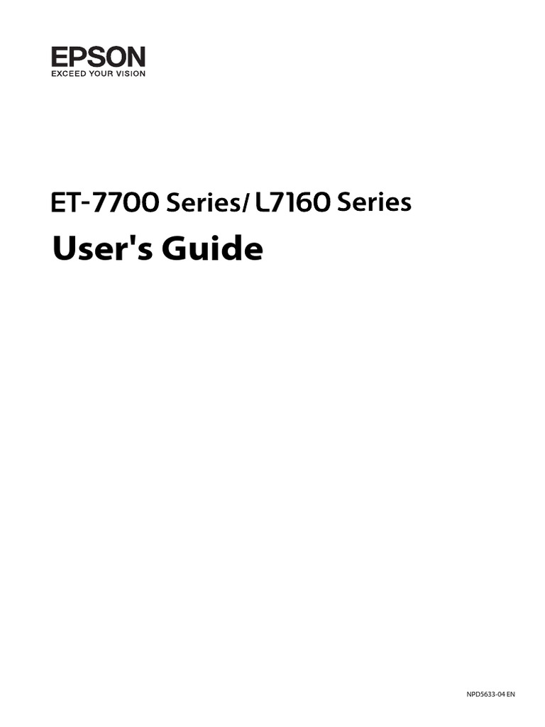 Epson Printer Manual PDF Printer Image Scanner