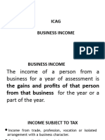 Business Income Icag