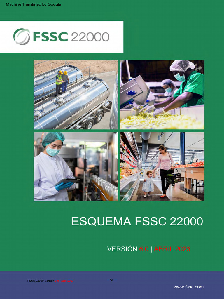 Esquema fssc 22000 descargar gratis pdf alimentos seguridad
