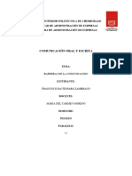 Haro David - Barreras de La Comunicacion - Comunicacion Oral y Escrita