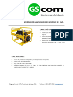 Ficha Tecnica Generador Gasolina Genpack 7kva Gscom