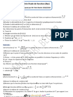 Série D'exercices N°1 - Math - Etude Fonction - Bac Toutes Sections (2018-2019) MR Bechir Fehri