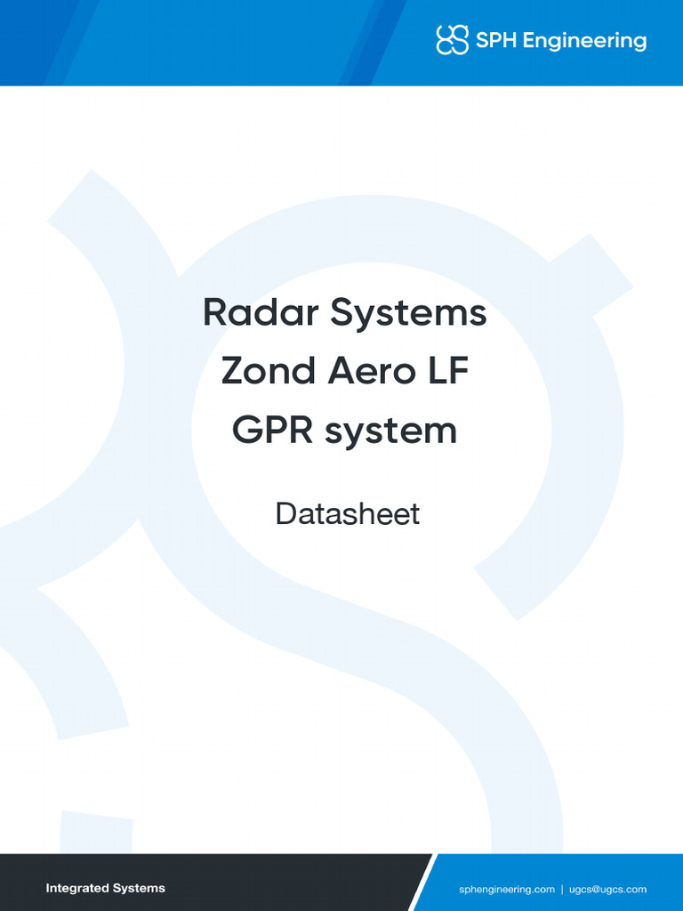 RadSys Zond Aero LF Datasheet | PDF | Antenna (Radio) | Computing