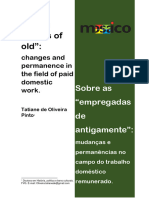 DE OLIVEIRA PINTO, Tatiane. 2019 Sobre As Empregadas de Antigamente Mudanças e Permanências No Campo Do Trabalho Doméstico Remunerado.