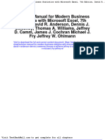 Solution Manual For Modern Business Statistics With Microsoft Excel 7th Edition David R Anderson Dennis J Sweeney Thomas A Williams Jeffrey D Camm James J Cochran Michael J Fry Jeffrey W