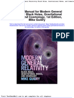 Solution Manual For Modern General Relativity Black Holes Gravitational Waves and Cosmology 1st Edition Mike Guidry