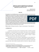 Dimensionamento Da Tensão Admissível de Tanques de Armazenamento Baseado Na Norma Api 650 Utilizando A Simplificação Do Cálculo