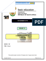 Exemplar 2018 Accounting Grade 10 P1 and Memo