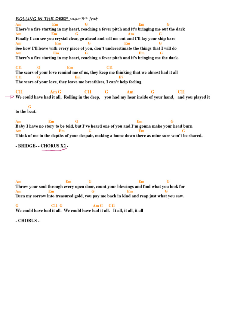 Adele - Rolling in The Deep | PDF