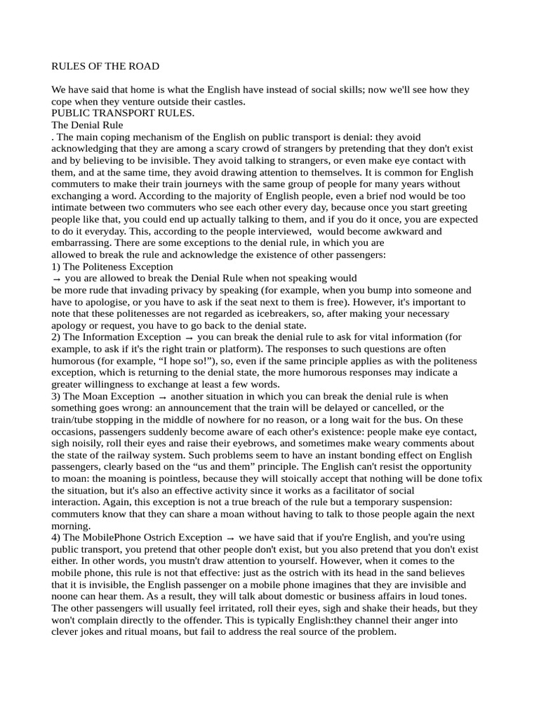 Rules of The Road PDF